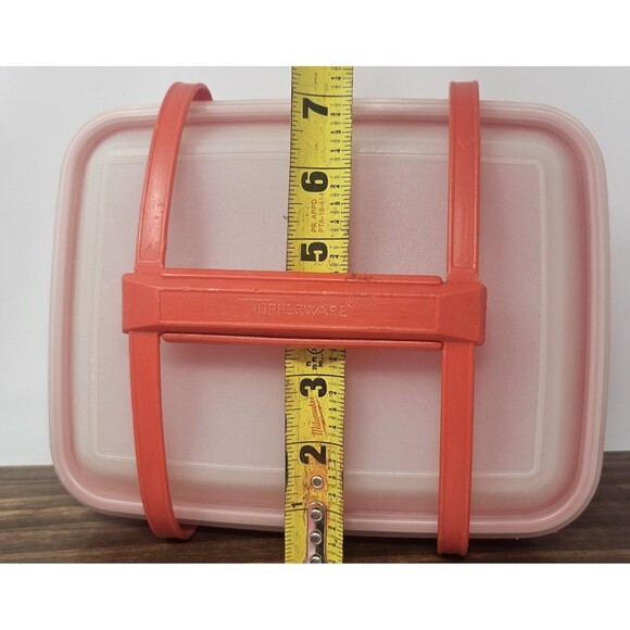 Tupperware Pack N Carry Lunch Box Set Vintage Paprika Red #1254-3 - Picture 12 of 16